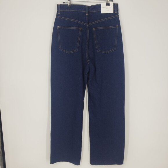 Zara The 90's Full Length Jeans 6 High Rise Waist Dark Wash Austin Blue - Picture 3 of 10